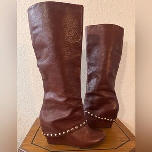 BCBGeneration Orange Leather Boots
